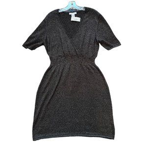 NWT Liz Claiborne Black and Silver Sweater Dress
